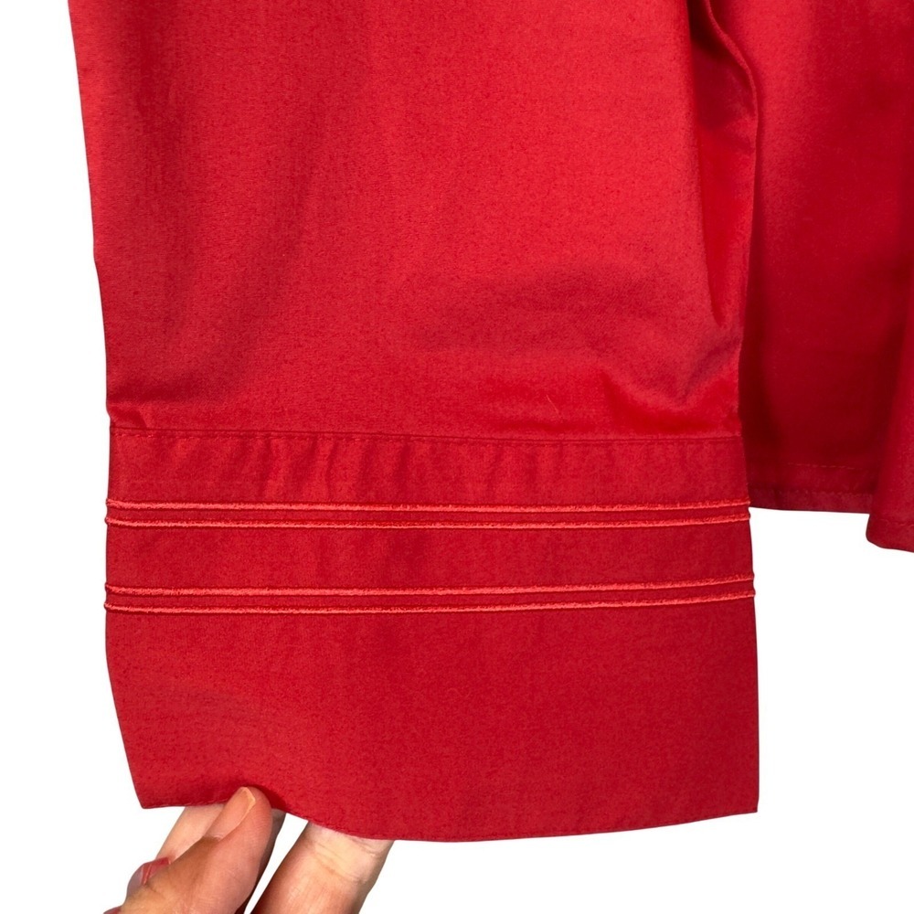 NEW CATO Button Up Statement Top Blouse Plus 18 20 Embroidered Split Back Glam - Picture 3 of 10